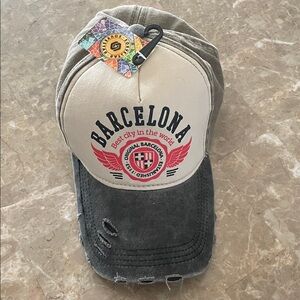 Brand new Barcelona Gray and Cream Cap from Barcelona.